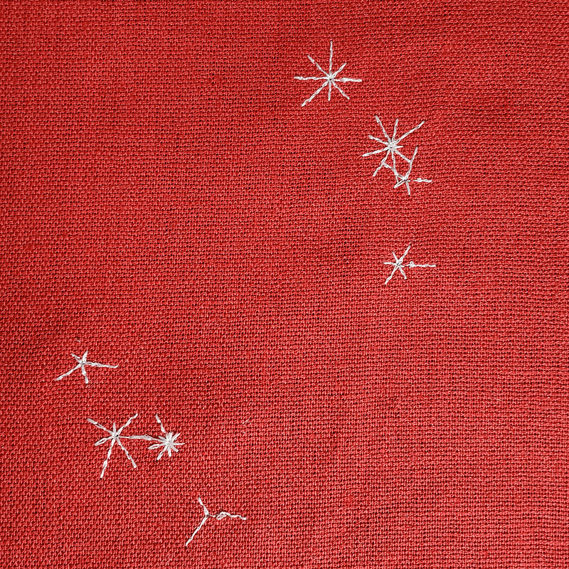 An image of a random embroidered starscape.